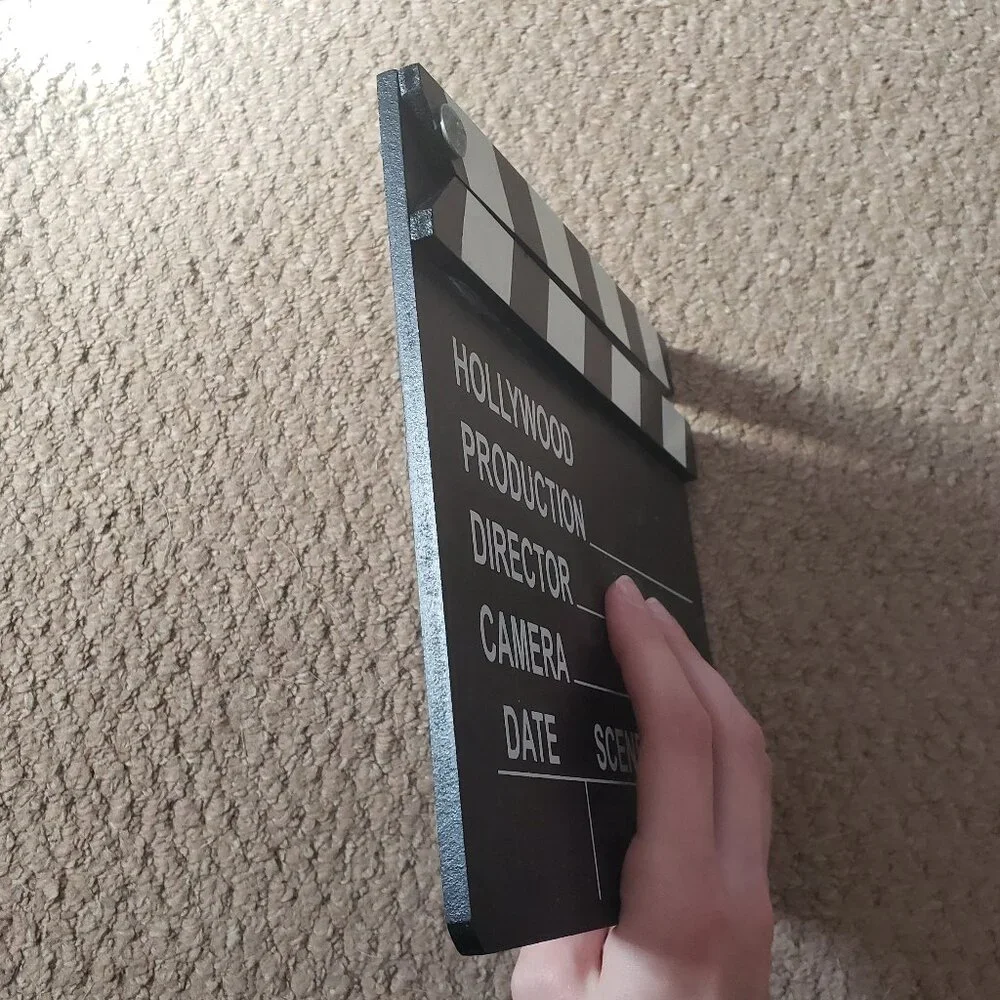 Movie clap board prop decor